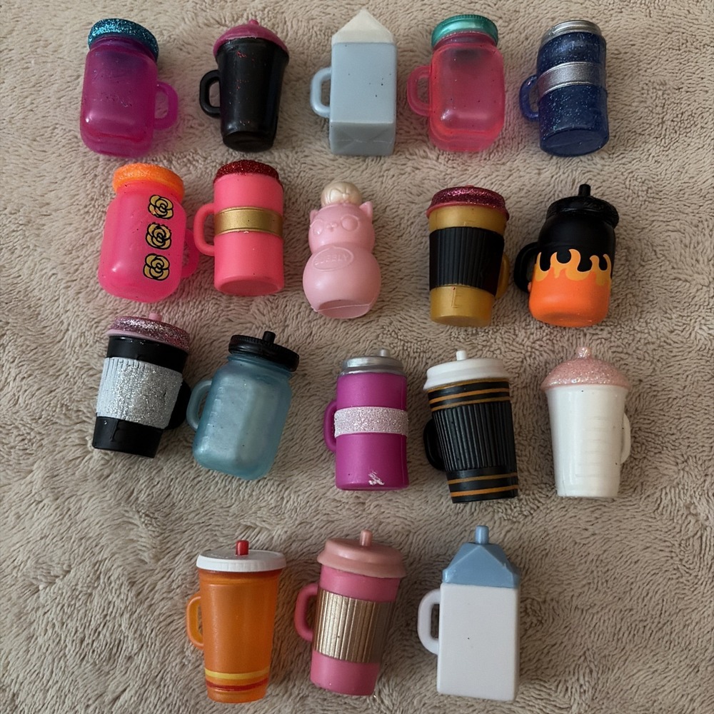 Lot Of 18 LOL Surprise Doll Drink Containers Cups Accessories Lot #2 Barbie